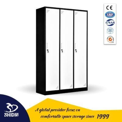 3 Wide Single Door Office Metal Locker Steel Locker Style Wardrobe