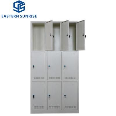 Office Furniture 9 Door Metal Cloth Storage Cabinet