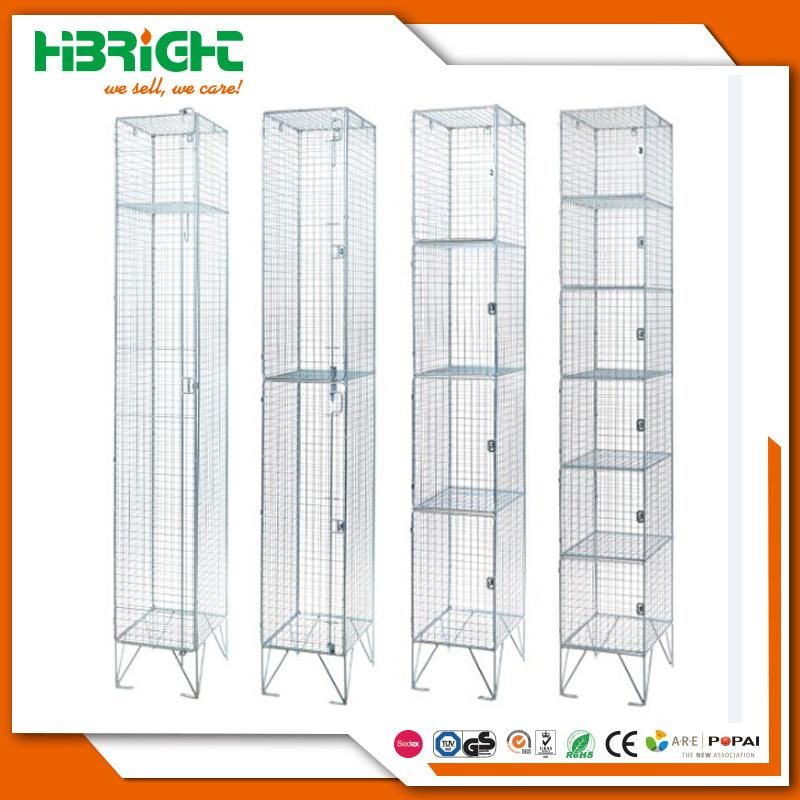 1980 X 305 X 305 Zinc and Colour Wire Mesh Lockers
