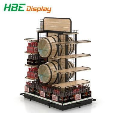 Liquor Store Boutique Premium Wood Display Wine Rack