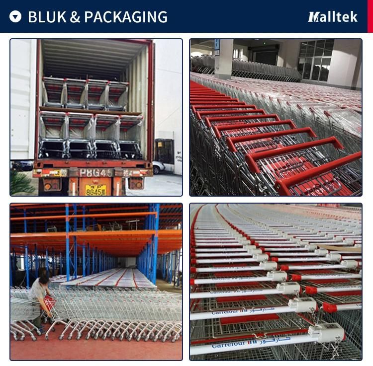 Shopping Mall Steel Frame Plastic Superamrket Shopping Trolley