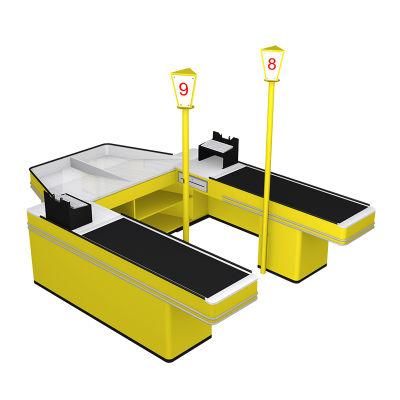 Supermarket High Quality Supermarket Cashier Checkout Counter Cash Register Table