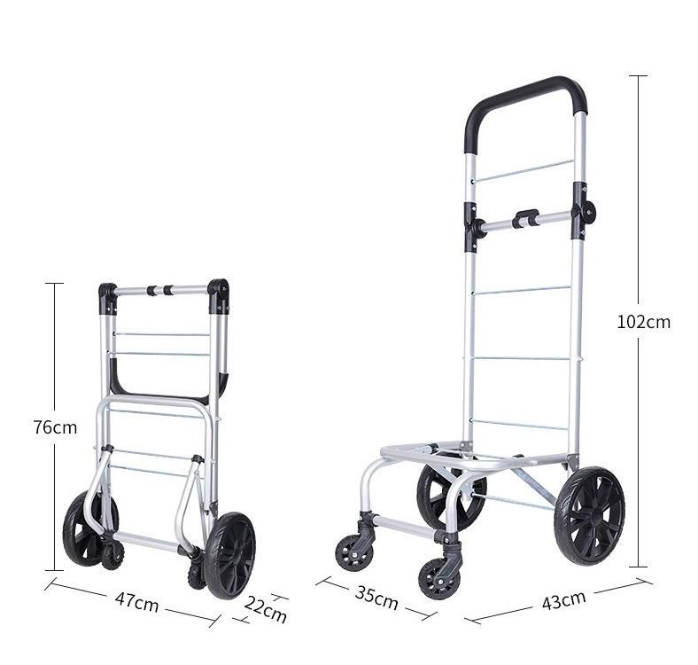 Used 4 Wheels Supermarket Shopping Trolley Trailer for Sale