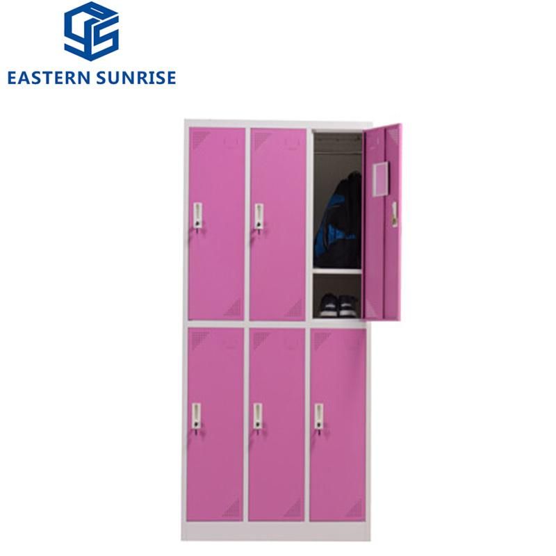 School Gym Bathroom 6 Door Steel Storage Multi-Door Steel Locker