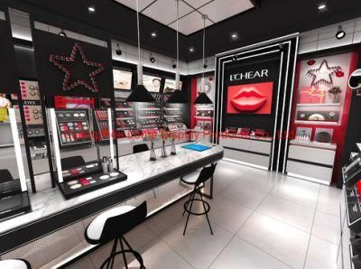 Cosmetics Display Cabinet Showcase for Makeup Shop Interior Design