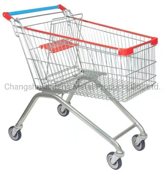Supermarket Equipment Trolley Shopping Carts with Four Wheels
