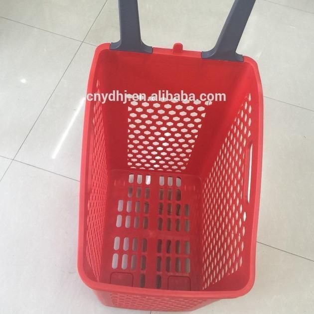 Large Size Supermarket Plastic Shopping Basket (ZC-18)