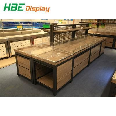 Floor Standing Good Quality Fruit Shop Fittings Supermarket Vegetable Shelf and Wood Fruit Display Rack