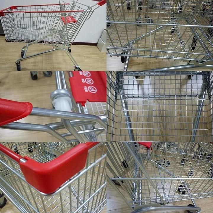 114L Red Hot Sale Hand Shopping Trolley Cart for Supermarket