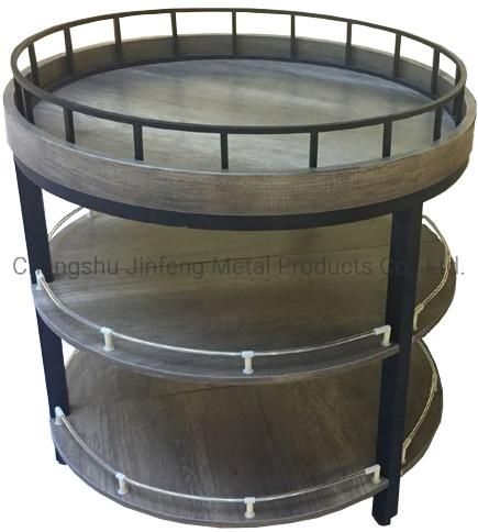 Supermarket Promotion Table Promotion Display Shelves Exhibition Stand with Steel and Wood