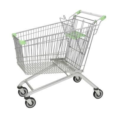 Wholesale 180L European Hypmarket Supermarket Cart with Belt
