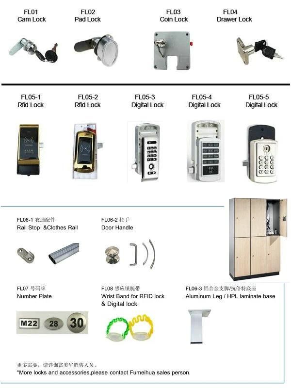 Fumeihua Wateproof Storage Swimming Pool HPL Locker