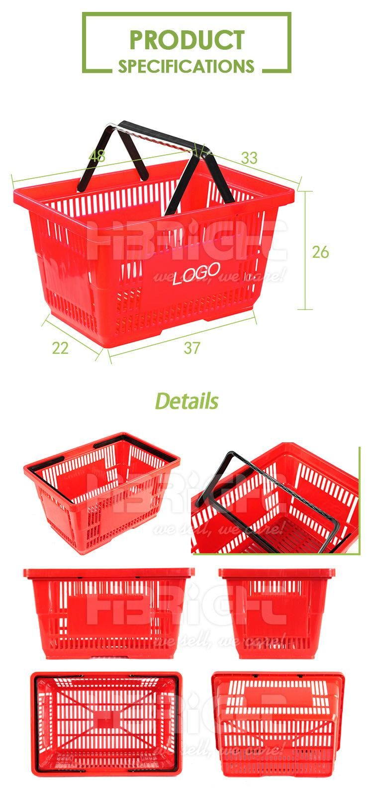 Grocery Baskets Supermarket Plastic Shopping Basket