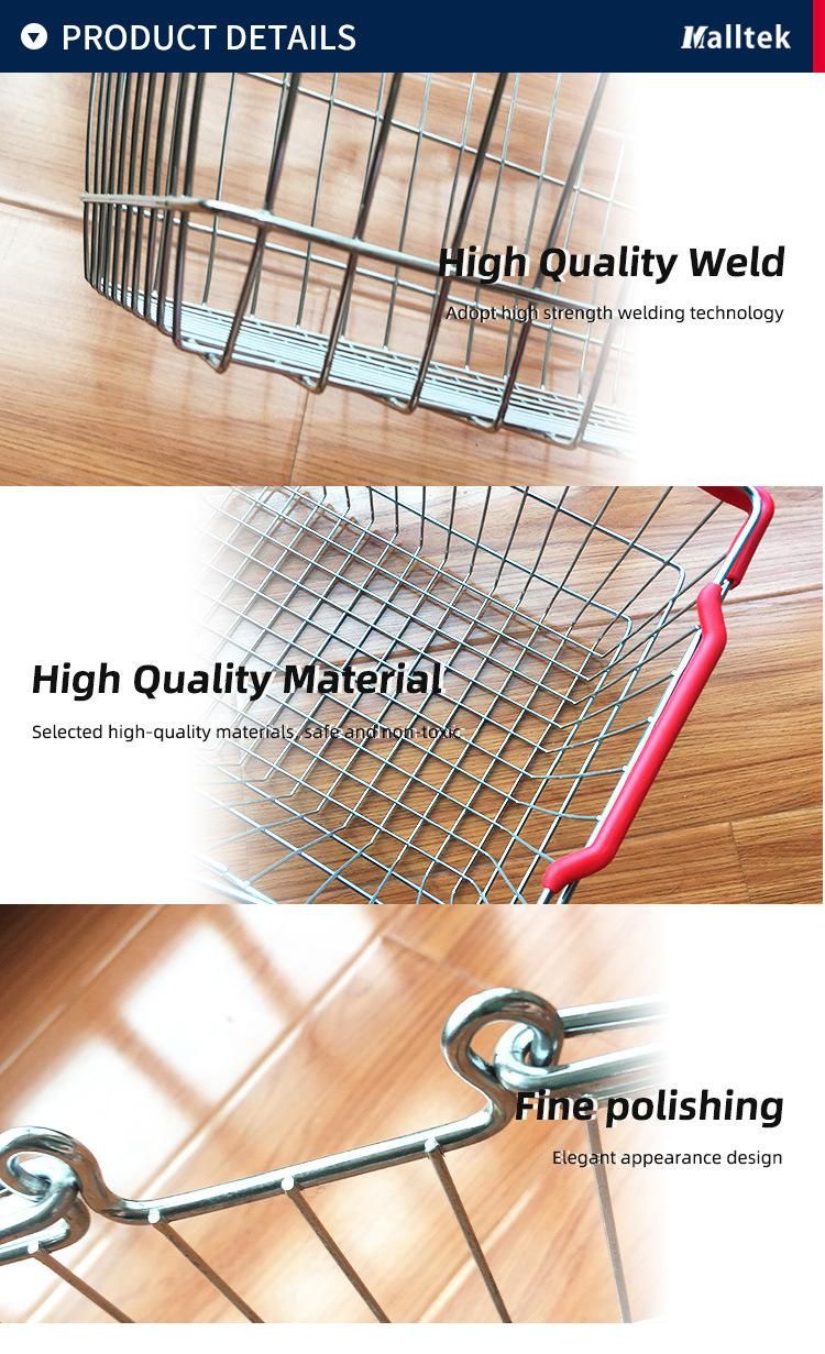 Wholesale Metal Steel Wire Supermarket Shopping Basket for Retail Grocery Store