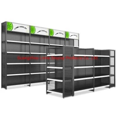 Shelves Steel Wood Shelves Retail Display Showcase for Shop Supermarket