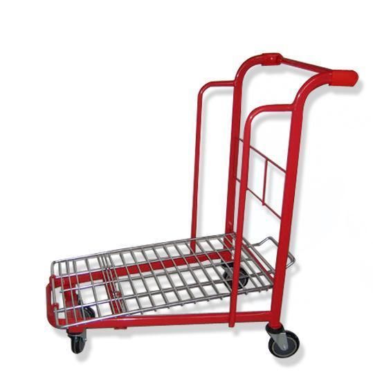 Zinc Plated Metallic Heavy Duty Warehouse Order Shopping Picking Trolley