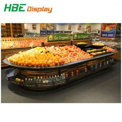 New PP Supermarket Fruit Vegetable Display Rack