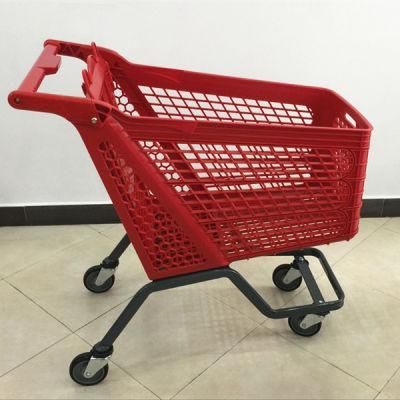 Hot Sale Eco-Friendly All Plastic Supermarket Shopping Trolleys