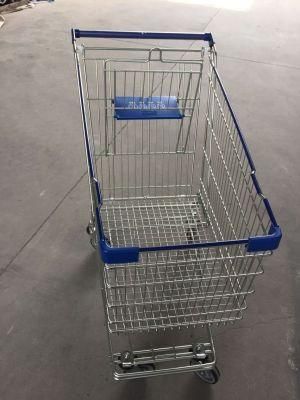 Factory Direct Asia Type Supermarket Shopping Trolly Cart 210L