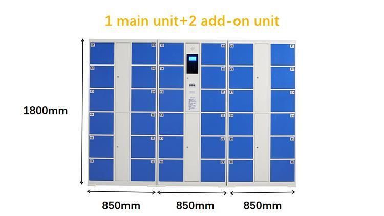 Smart Fingerprint Lock Lockers Luggage Storage Electronic Supermarket Metal Cabinet Locker