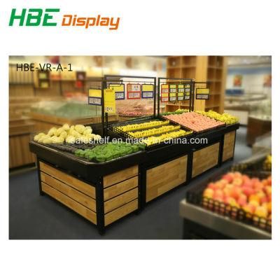 Supermarket Fashion Vegetable and Fruit Display Rack