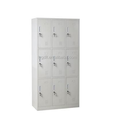 9 Doors Metal Locker for Gym School Steel Storage Locker Multi-Door Lockers Staff Locker Parcel Locker Modular Lockers