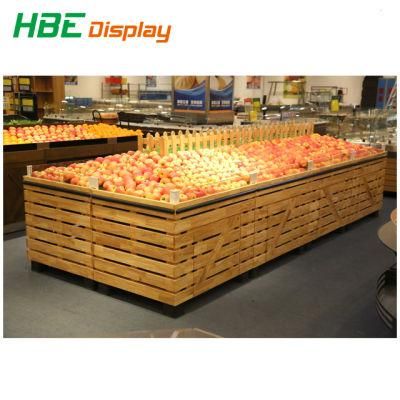 Supermarket Wooden Display Shelves for Vegetable