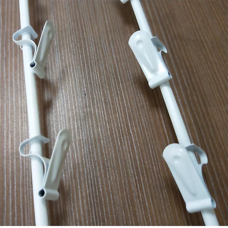 Retail Hanging Display Metal Clip Strips with 12 Hooks for Supermarket Retail Stores