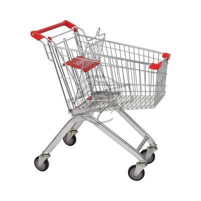 Supply European Supermarket Zinc Plated Shopping Push Trolley Cart