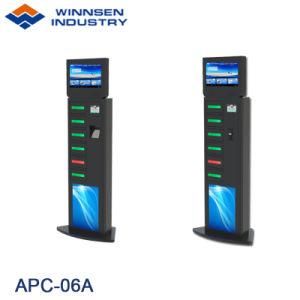 Public Cell Phone Charging Station Lockers with 6 Doors