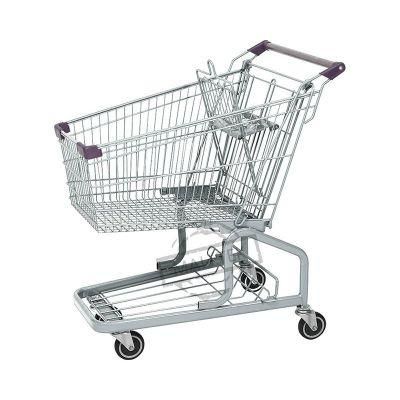 High Quality Hypmarket PU Wheels Supermarket Cart