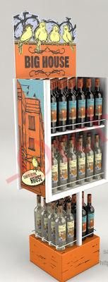 Metal Store Display Rack for Wine