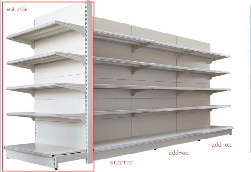 Supermarket Store Gondola Metal Storage Display Equipment Stand Shelf Rack