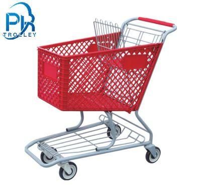 Good Supplier Unique Unfolding Plastic Shopping Trolley Supermarket Cart