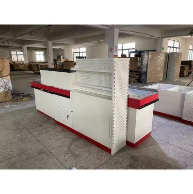 Cash Register Desk and Timber Checkout Counter Table for Stores Shops