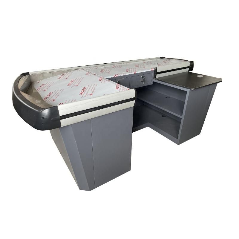 Large Supermarket Thickened Stainless Steel Edging Cashier Counter