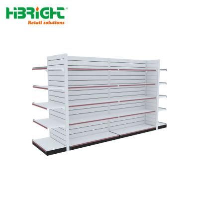 Supermarket Grocery Store Slat Wall Display Gondola Shelving