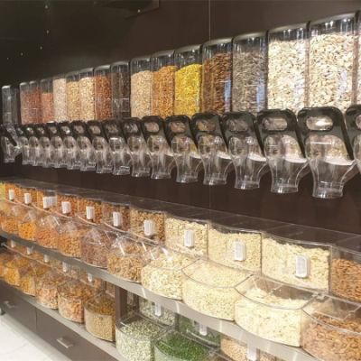 Plastic Bulk Dry Food Cereal Dispenser Gravity Bin Nut Dispenser