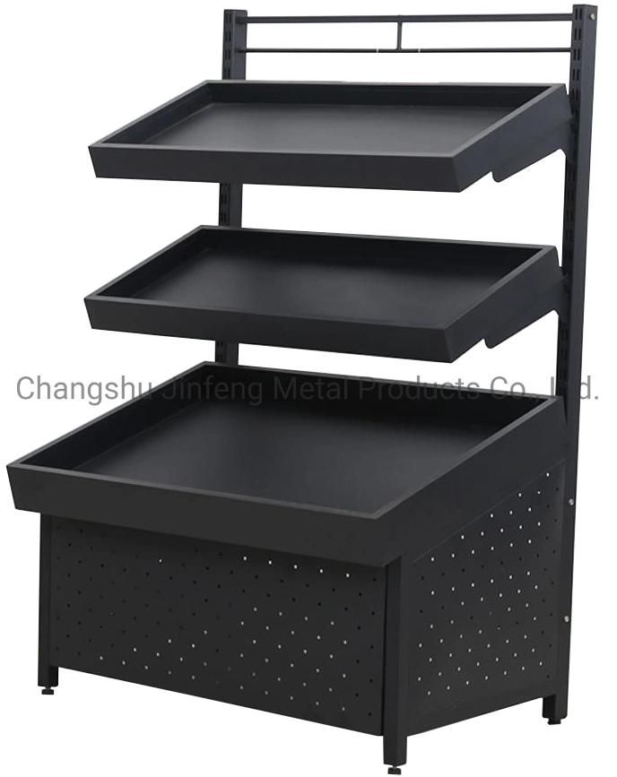 Supermarket Equipment Three Layers Metal Shelf Display Standfor Fruit and Vegetable