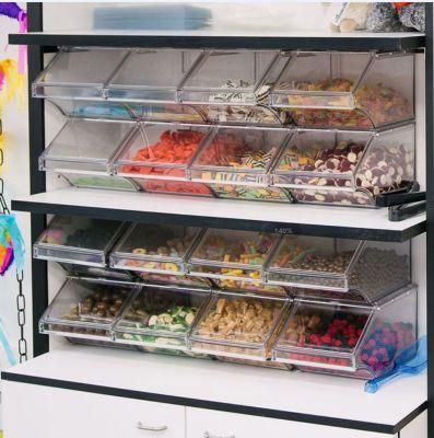 Ecobox Candy Scoop Bins Storage Bins Stackable Acrylic Bulk Food Bins for Zero Waste Shops
