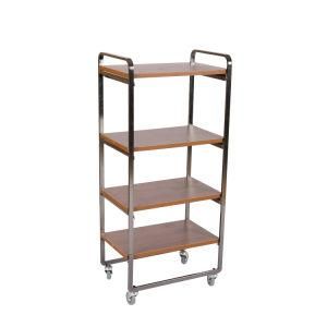 Metal Black Nickel Caster Type Display Shelves