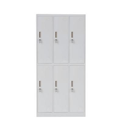 Office Furniture Metal 6 Door Knock Down Structure Office Lockers for Sale