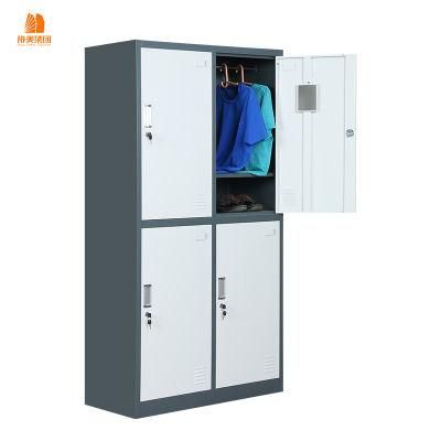 4 Doors Steel Clothes Wardrobe Dressing Locker Metal Cabinet