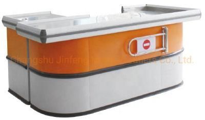 Metal Checkout Counter for Supermarket Express Cash Counter Cashier Counter