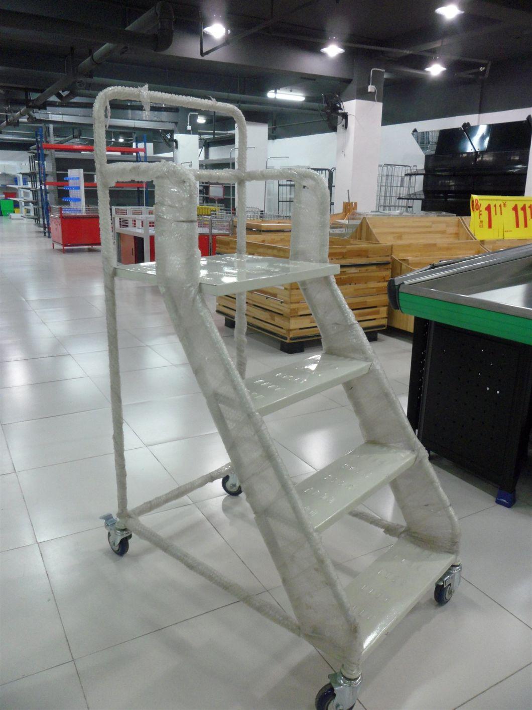 Best Sales Warehouse Stainless Steel Rolling Mobile Platform Ladder Truck