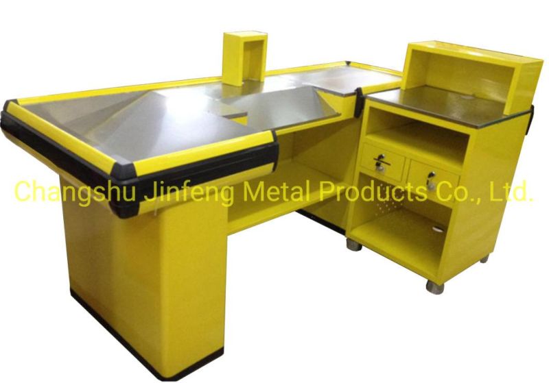 Customized Supermarket Shelf & Store Cashier Desk Checkout Counter