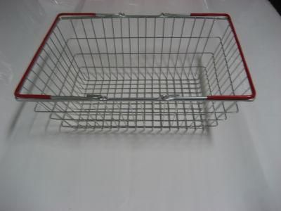 Double Handle Metal Wire Steel Mesh Shopping Basket