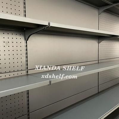 Perforated Metal Supermarket Shelf Pegboard Hooks Garment Shop Display Fixture