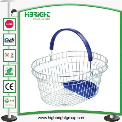 Supermarket Wire Shopping Baskets Plastic Holder for Cosmetic Shops