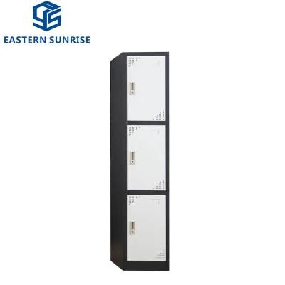 Hot Sale 3 Door Powder Coating School Factory Storage Locker